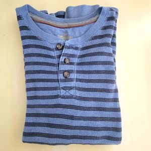 Outdoor Life Mens Long Sleeve Blue Horizontal Stripes Size L